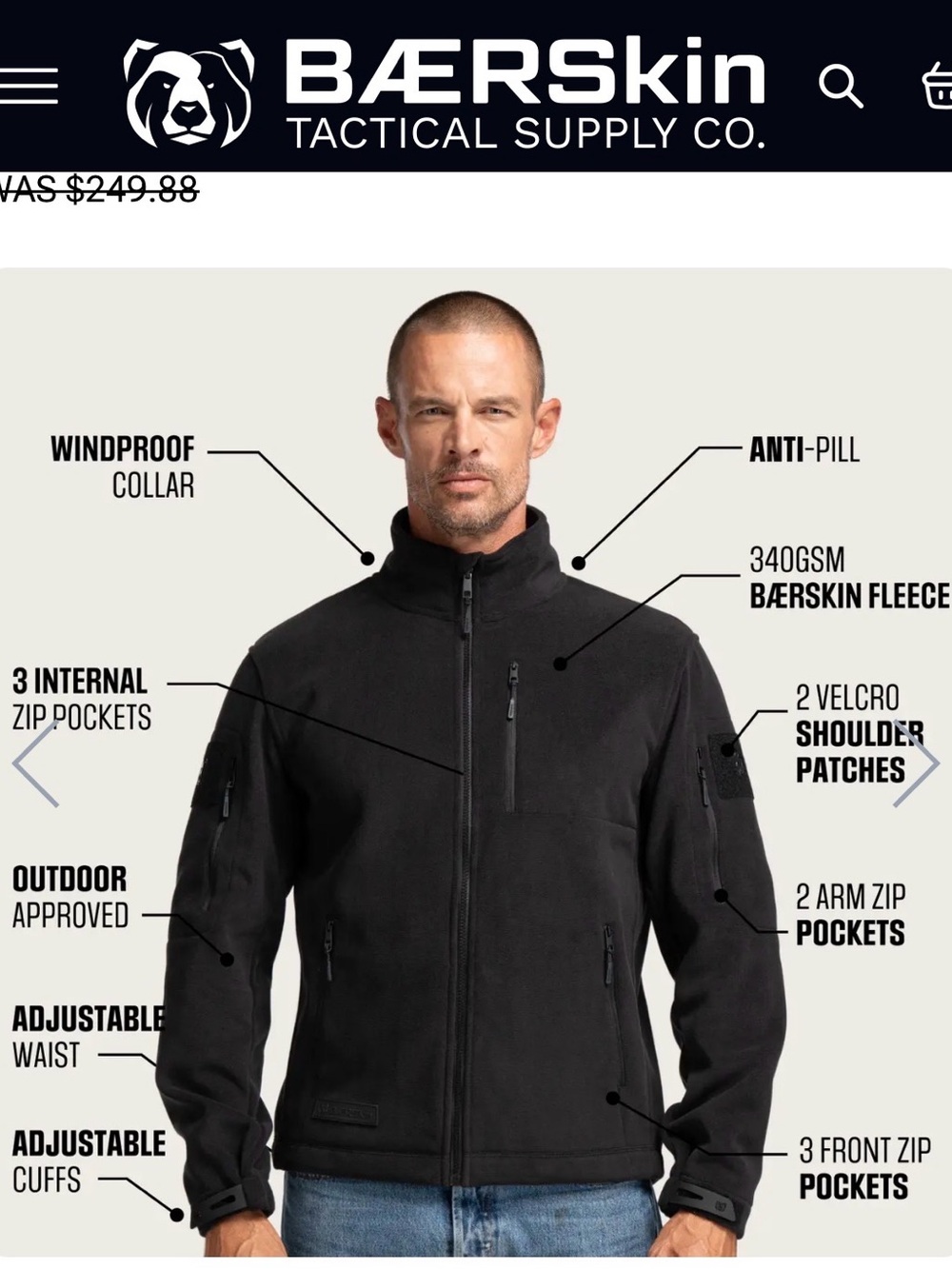 Men's Black Hooded Field Jacket